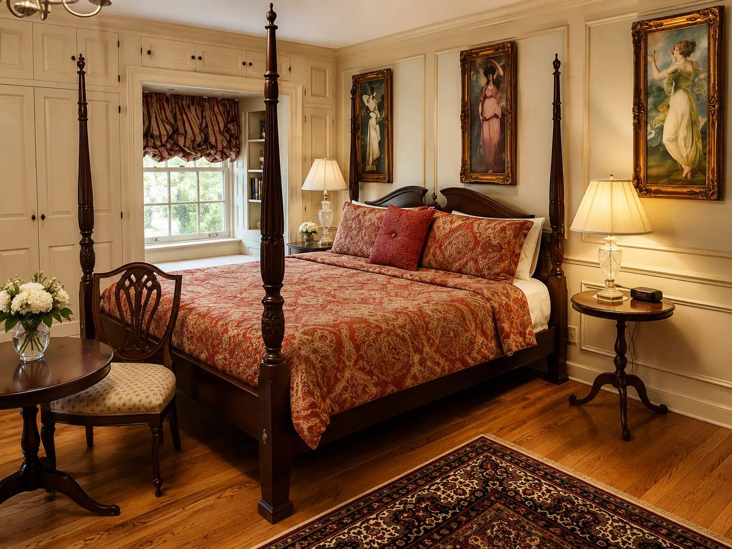 A guest suite at the Montague Inn