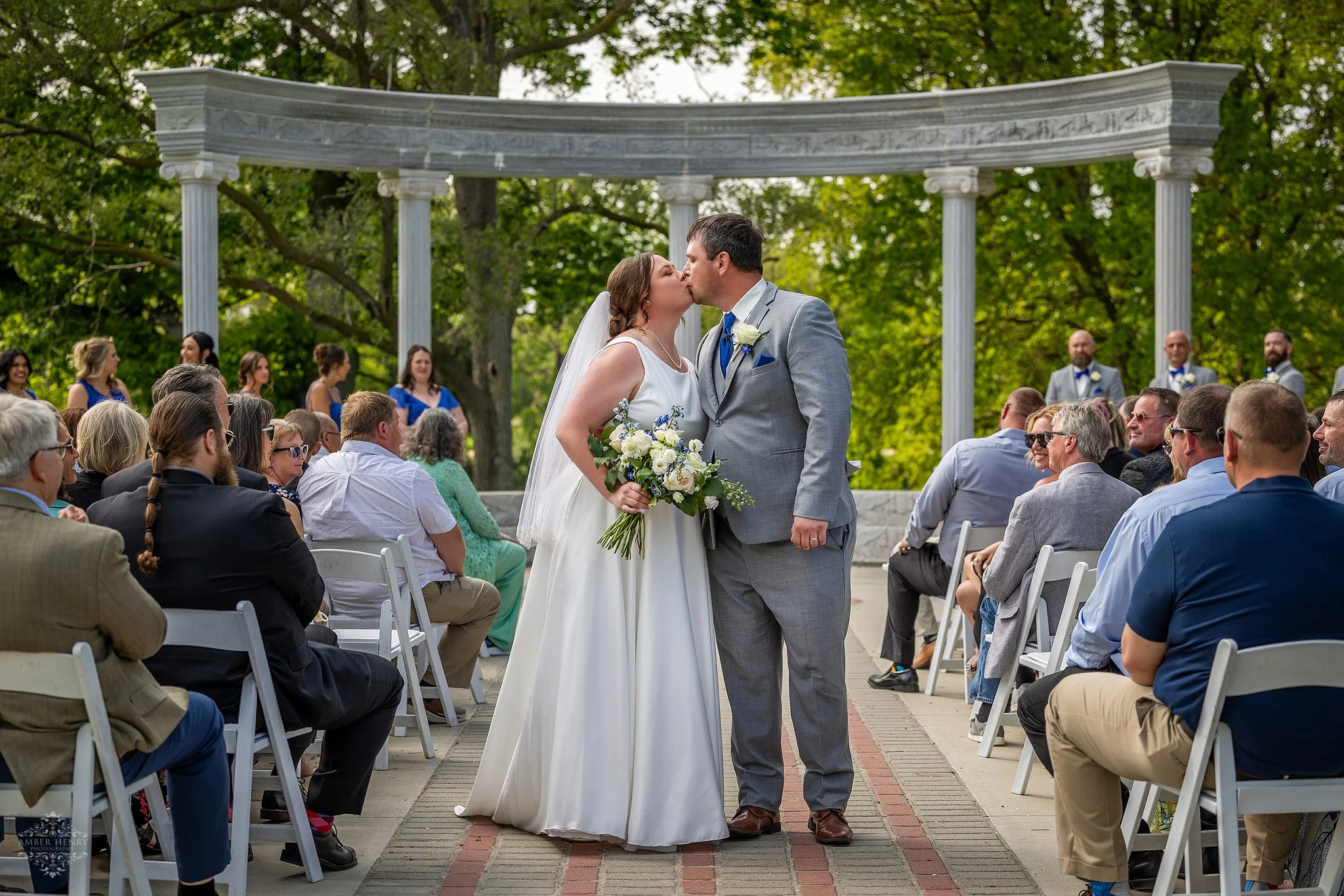 A wedding ceremony at the Montague Inn